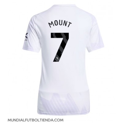 Camiseta Manchester United Mason Mount #7 Segunda Equipación Replica 2025-26 para mujer mangas cortas Camiseta Manchester United Mason Mount #7 Segunda Equipación Replica 2025-26 para mujer mangas cortas